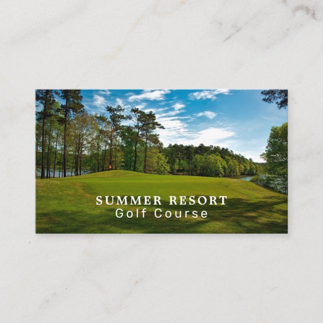 Golfplatz, Golf Club, Golfer, Golfplatz, Golfwagen Visitenkarte (Vorderseite)
