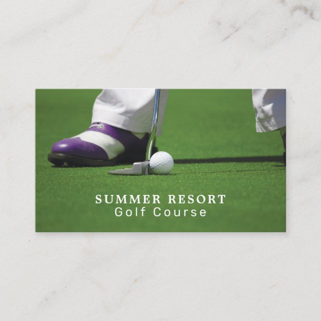 Golfplatz, Golf Club, Golfer, Golftrainer Visitenkarte (Vorderseite)