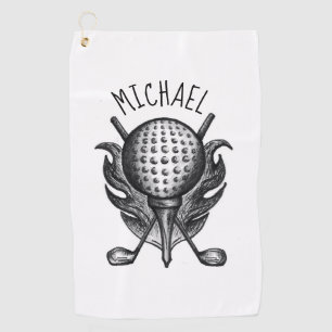Golfplatz Golfer Geschenkklubs T-Shirt Ball Pen-an Golfhandtuch