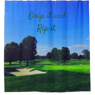 Golfplatz Grip it und Rip it Duschvorhang