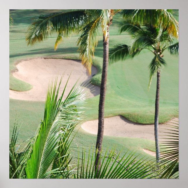 Golfplatz in Tropics Poster (Vorne)