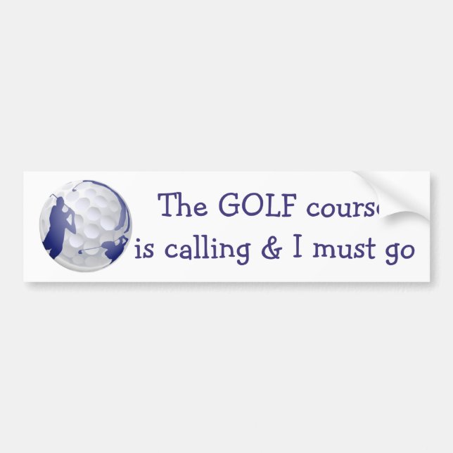 Golfplatz ist Calling & I muss gehen, Fun Golf Quo Autoaufkleber (Vorne)