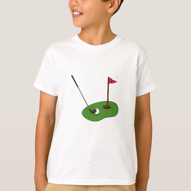 Golfplatz Loch mit Fahne T-Shirt (Vorderseite)