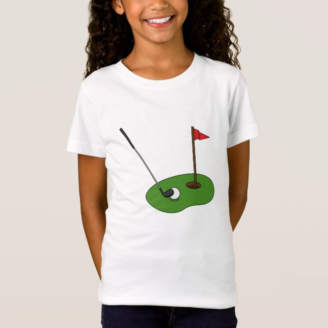 Golfplatz Loch mit Fahne T-Shirt (Vorderseite)