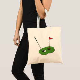 Golfplatz Loch mit Fahne Tragetasche