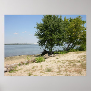 Golfplatz mit Aussicht auf den Strand Print Poster