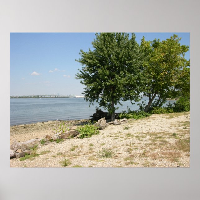 Golfplatz mit Aussicht auf den Strand Print Poster (Vorne)