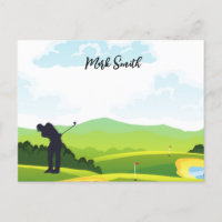 Golfplatz mit Namen für Golfspieler