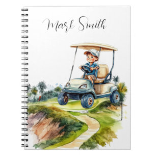 Golfplatz mit Namensgeschenken für Golfer Notizblock