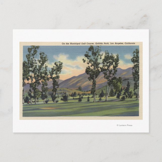 Golfplatz Municipal in Griffith Park Postkarte (Vorderseite)
