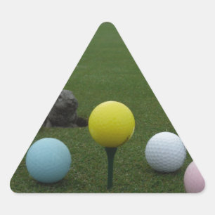 Golfplatz Ostergebirge Dreieckiger Aufkleber