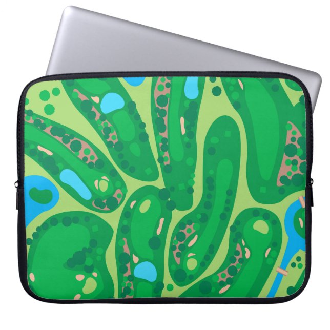 Golfplatz par Golfplatz grün Laptopschutzhülle (Vorderseite)