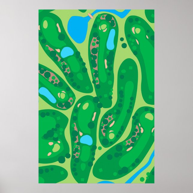 Golfplatz par Golfplatz grün Poster (Vorne)