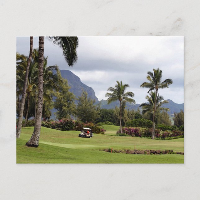 Golfplatz Poipu Bay, Kauai, Hawaii Postkarte (Vorderseite)