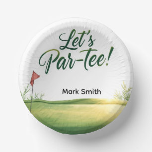 Golfplatz-Putting-Green  Pappteller