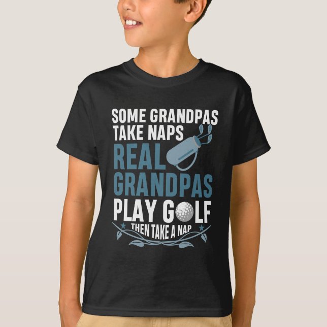 Golfplatz Real Grandpas Golf Nickerchen T-Shirt (Vorderseite)