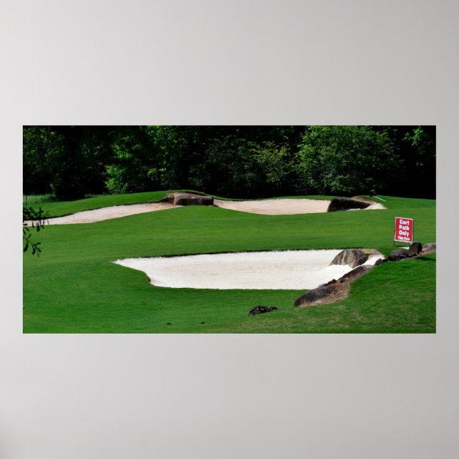 Golfplatz Sand Fallen Poster (Vorne)