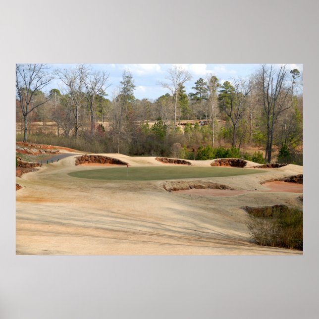 Golfplatz-Sandfallen Poster (Vorne)