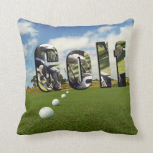 Golfplatz und Logo, Kissen
