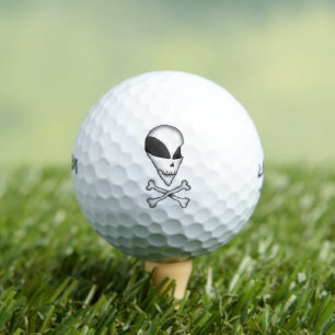 Golfplätze - Alien Skull & Crossbones Golfball