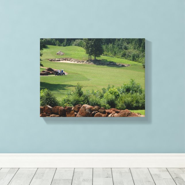 Golfplatzlandschaft Leinwanddruck (Insitu (Holzboden))
