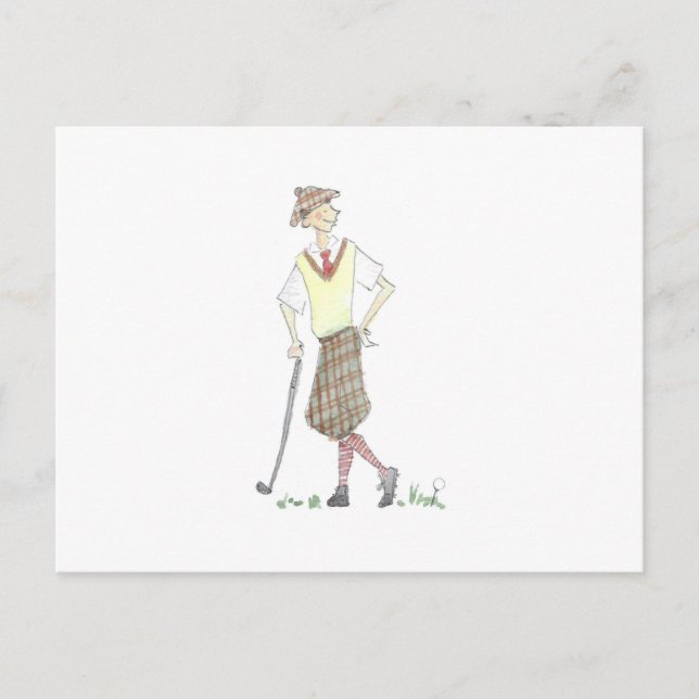 Golfpostkarte Postkarte (Vorderseite)