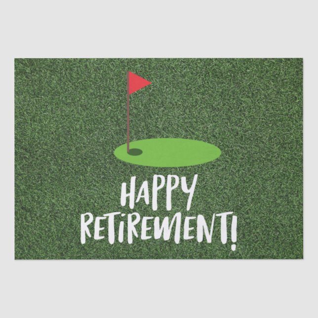 Golfreispeicher Aufenthalt mit Golf-Flagge    Seidenpapier (Vorderseite)