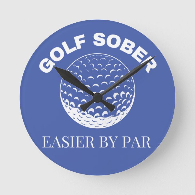 Golfschläger für Golfspieler Runde Wanduhr (Vorderseite)