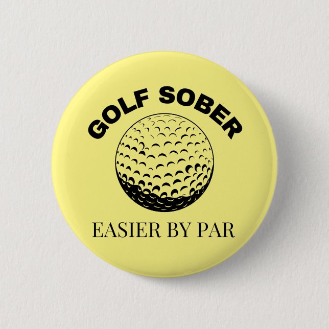 Golfschläger leicht per Par Funny Golfquote Butto Button (Vorderseite)