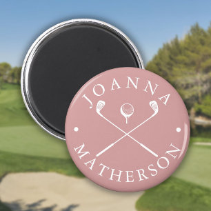 Golfschläger mit individuellem Namen Dusty Rose un Magnet