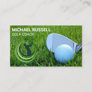 Golfschläger und Ball Sportlogo Visitenkarte