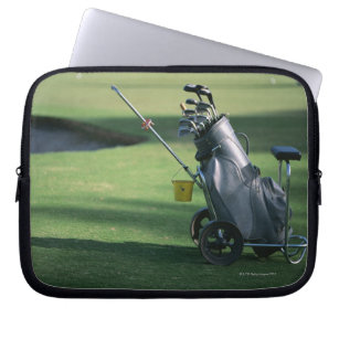Golfschläger und Golftasche Laptopschutzhülle