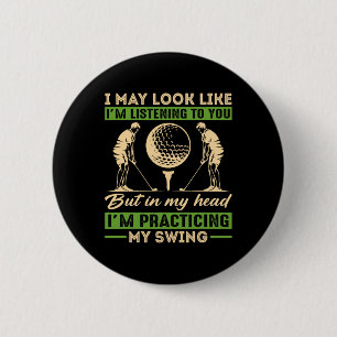 Golfschwung Golfer Witz für Golf Sport Spieler Lo Button