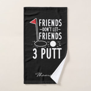 Golfspiel Lasse Freunden 3 Putt nicht individuell Handtuch