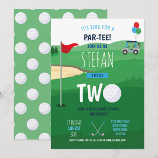 Golfspielen 2. Geburtstag 2 Golf Einladung Spaß