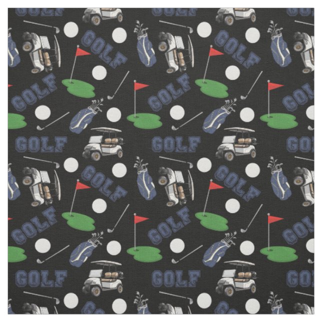 Golfspielen auf schwarz stoff (Muster)