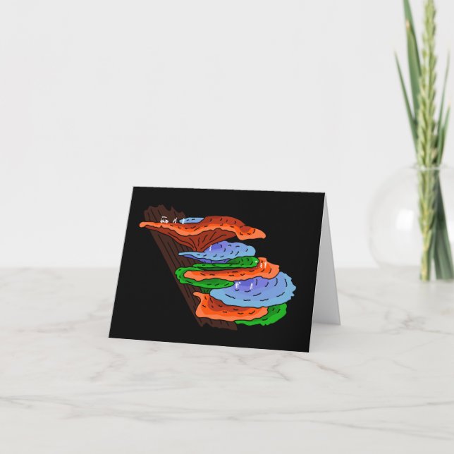 Golfspielen auf Shelf Mushrooms Karte (Vorderseite)