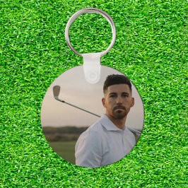 Golfspielen Foto Geburtstagsüberraschung für Vater Schlüsselanhänger