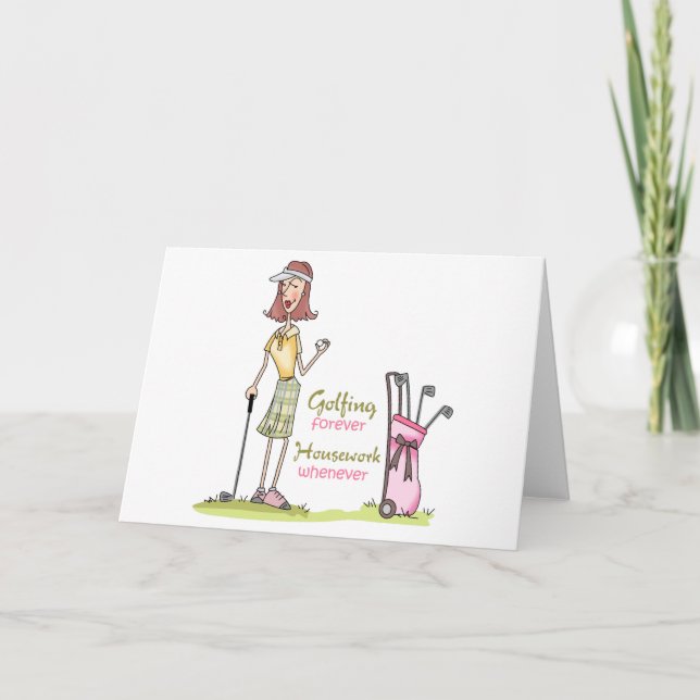 Golfspielen für immer karte (Vorderseite)