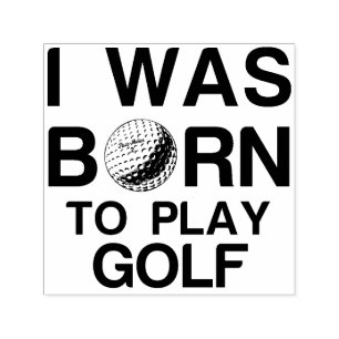 Golfspielen Geboren Permastempel