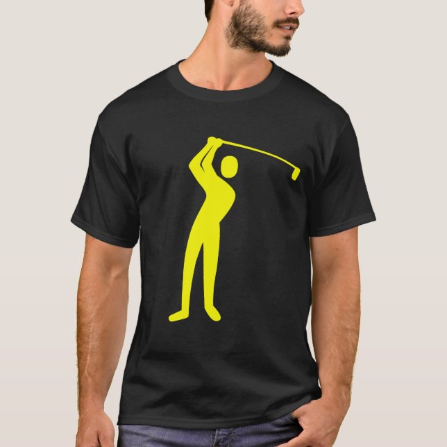 Golfspielen - Gelb T-Shirt (Vorderseite)