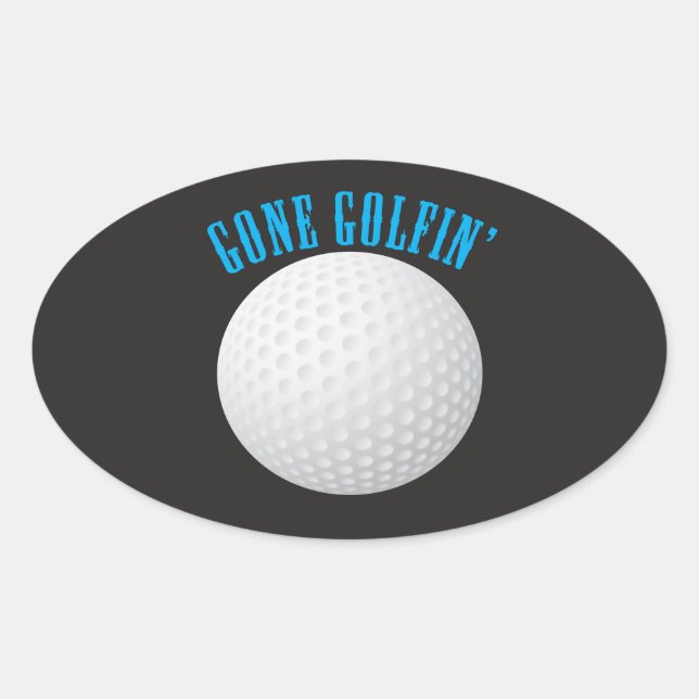 Golfspielen ⛳ 🎁 Golf Ball Golfer Ovaler Aufkleber (Vorderseite)