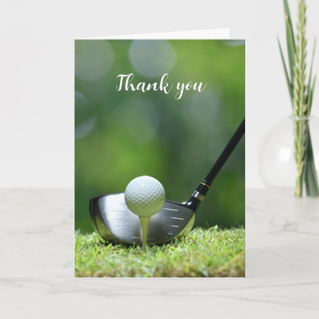 Golfspielen Golfer Golf Fitness Dank Dankeskarte (Vorderseite)