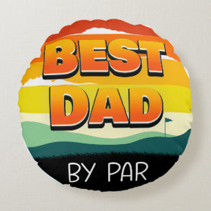 Golfspielen Golfer Vater Der beste Vater Rundes Kissen