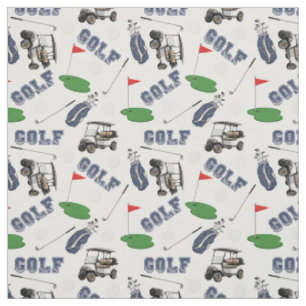 Golfspielen in Weiß Stoff