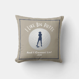 Golfspielen Lover I like Big Putts Niedlich Tan Bl Kissen