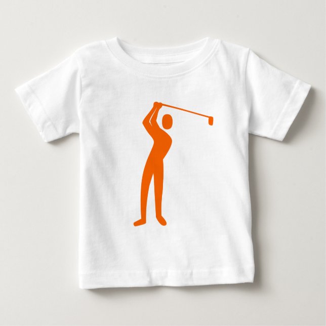 Golfspielen - Orange Baby T-shirt (Vorderseite)
