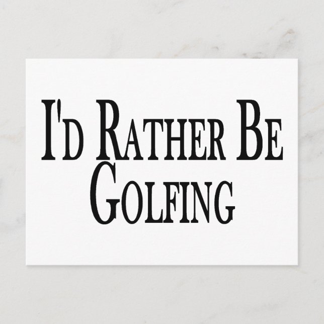 Golfspielen Postkarte (Vorderseite)