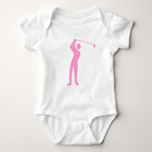 Golfspielen - Rosa Baby Strampler