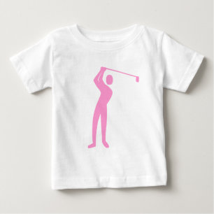 Golfspielen - Rosa Baby T-shirt